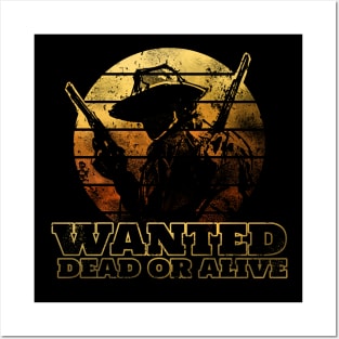 Vintage Cowboy Dead or Alive Poster Posters and Art